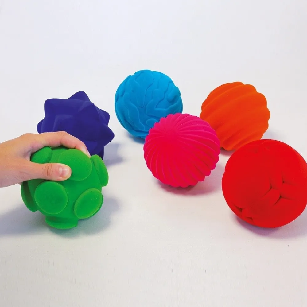 HOPTOYS Stimulation Sensorielle<Grandes Balles Velours Par 6 - Espace