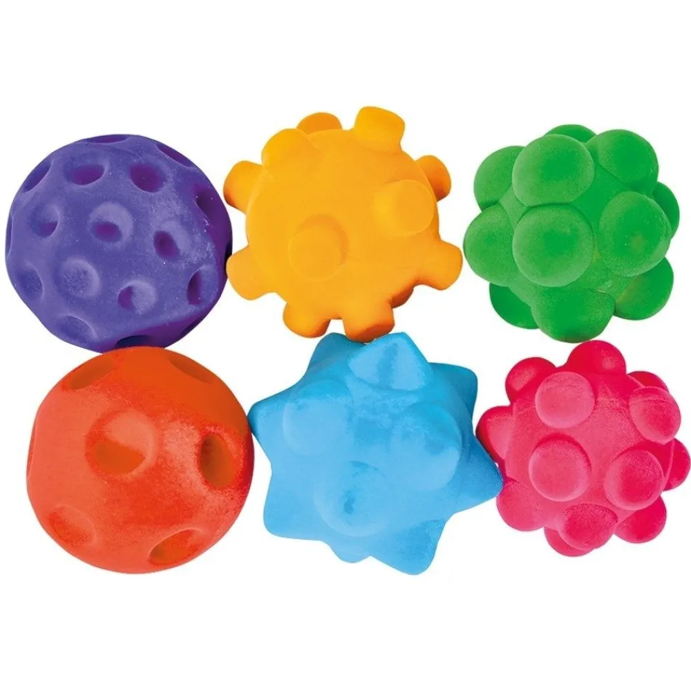 HOPTOYS Balles Sensorielles Adaptees*Grandes Balles Velours Par 6 - Sport