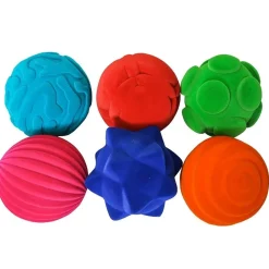 HOPTOYS Balles Sensorielles Adaptees*Grandes Balles Velours Par 6 - Espace