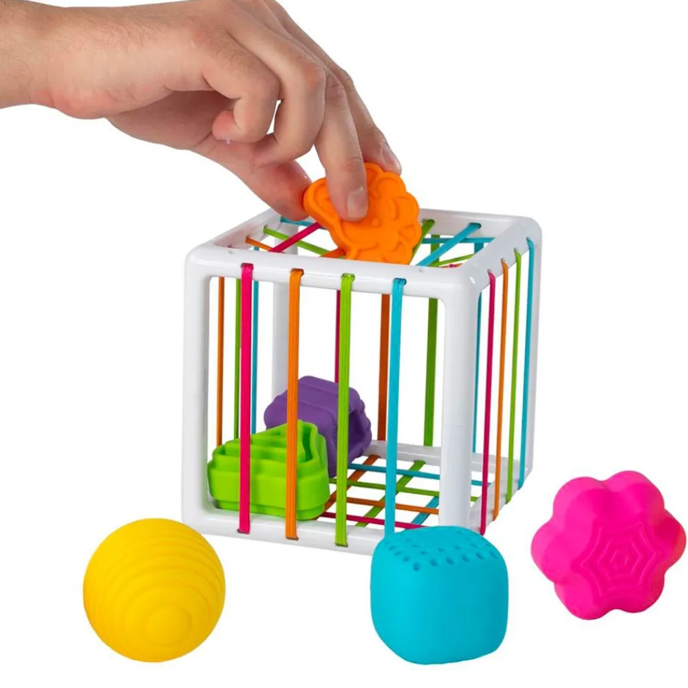HOPTOYS 1er Éveil<Inny Bin - Cube A Formes Sensorielles