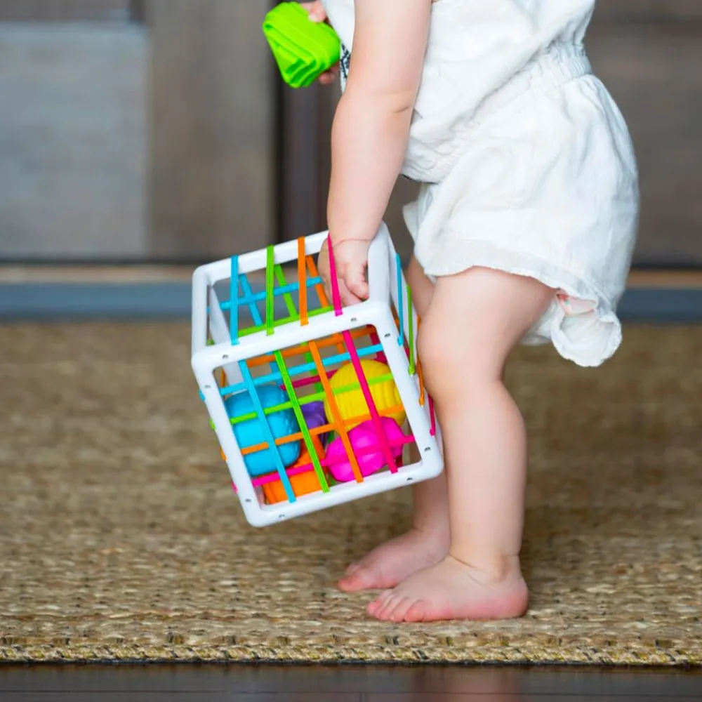 HOPTOYS 1er Éveil<Inny Bin - Cube A Formes Sensorielles