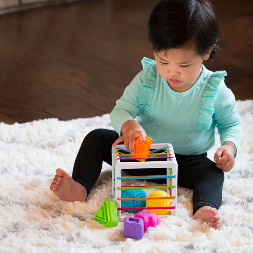 HOPTOYS 1er Éveil<Inny Bin - Cube A Formes Sensorielles