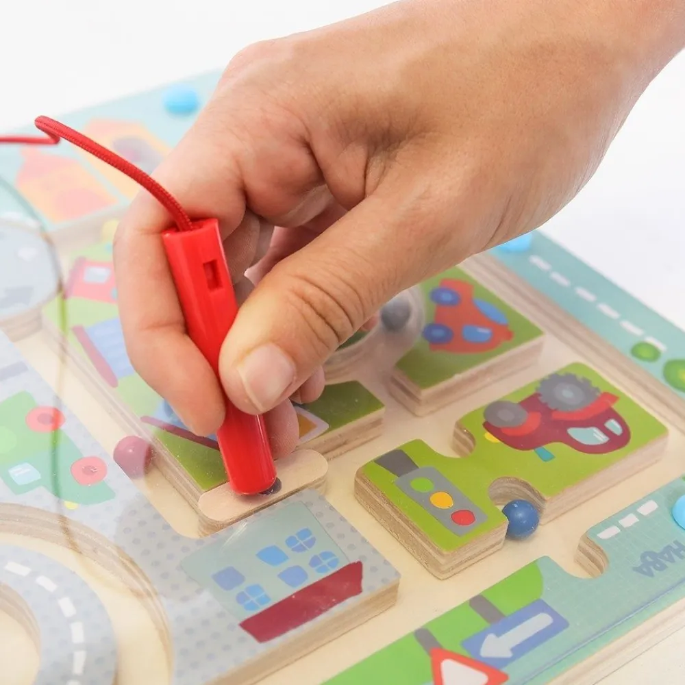 HOPTOYS Travailler La Motricité Fine<Jeu Magnetique Ville Labyrinthe