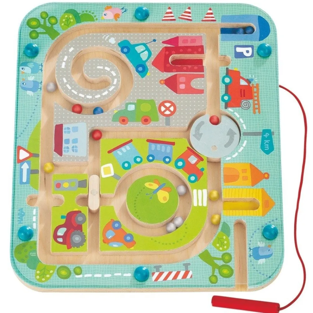 HOPTOYS Jeux Adaptes*Jeu Magnetique Ville Labyrinthe