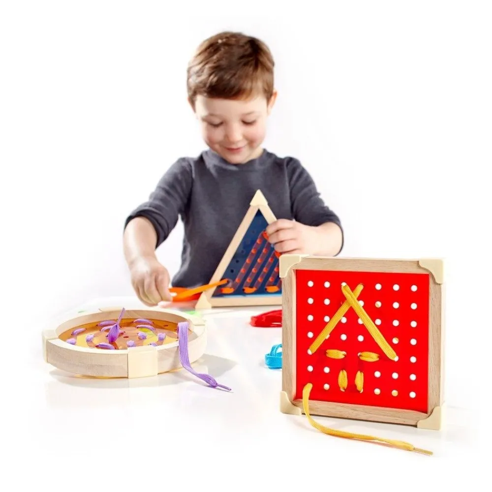 HOPTOYS Motricité Fine*Lacages Formes Geometriques