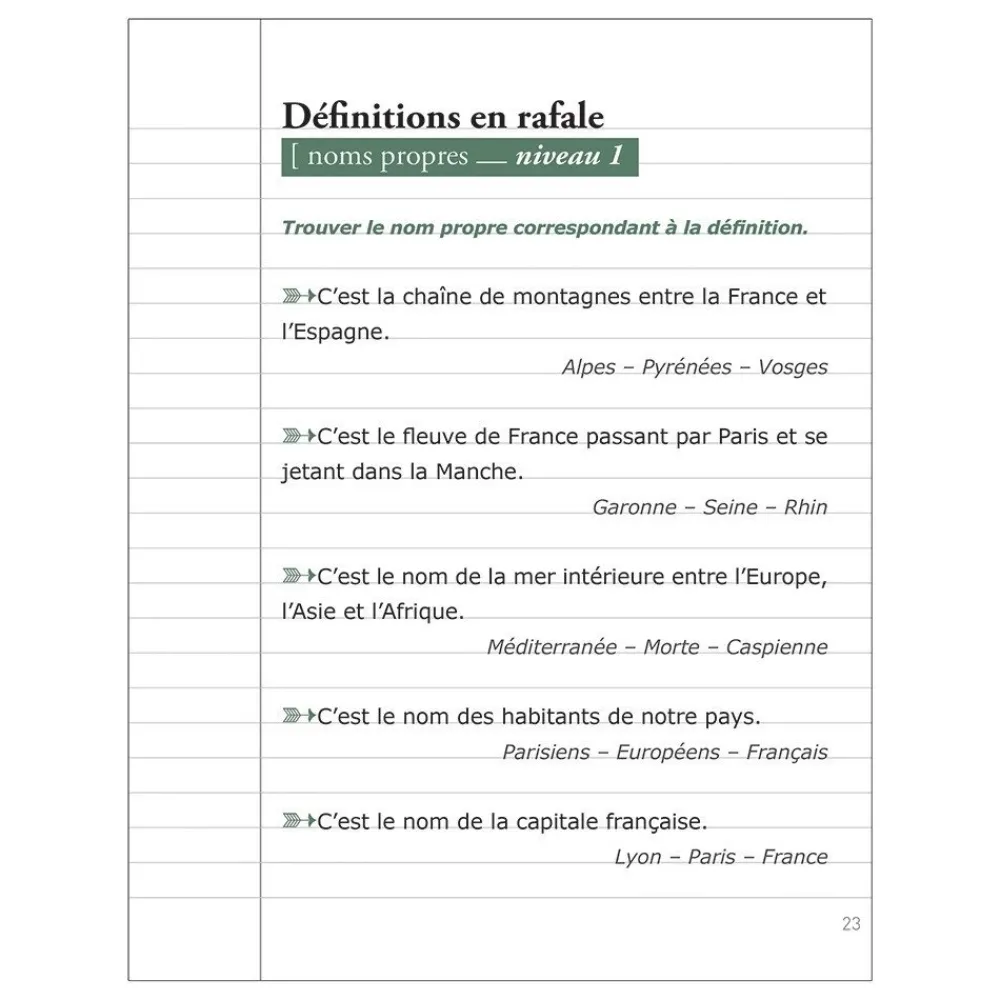 HOPTOYS ReÉducation Cognitive, Troubles Neurologiques<Les P'Tits Cahiers Pour Cogiter – N°5 Definitions En Rafale
