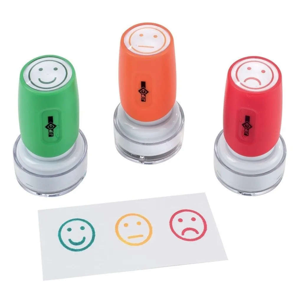 HOPTOYS Émotions & Expressions Faciales*Lot De 3 Tampons Humeurs