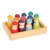 HOPTOYS Stimulation Precoce*Lutins De Bois Multicolores Par 12