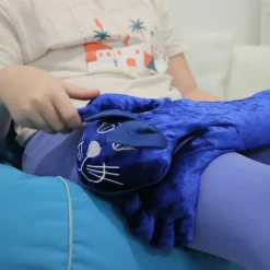 HOPTOYS Stimulation Sensorielle*Manimo Chat Leste Bleu