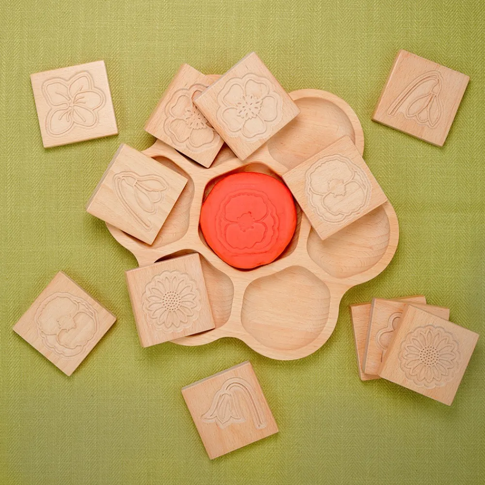 HOPTOYS Idees Cadeaux Pour Une Personne Avec Un Handicap Visuel*Memo Sensoriel Fleurs