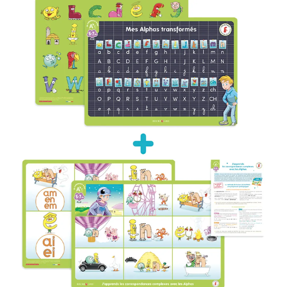 HOPTOYS Lecture<Mes Deux Sous-Mains Des Alphas "Je Commence A Lire"