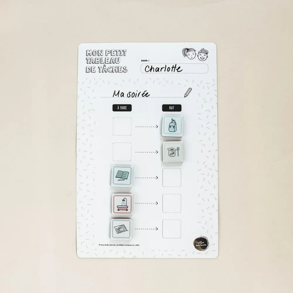 HOPTOYS Timers & Planning*Mon Petit Tableau De Taches - 5 Etapes