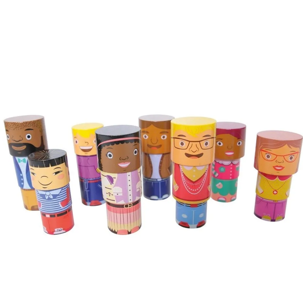 HOPTOYS Éducation À La Diversité<My Family Builders: Blocs De Construction Magnetiques