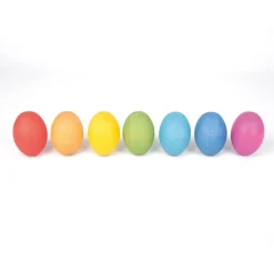 HOPTOYS Jeux Éducatifs Sensoriels*Oeufs En Bois Arc-En-Ciel X 7