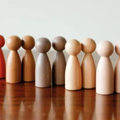 HOPTOYS Jeux Éducatifs Sensoriels*Personnages Bois Par 10