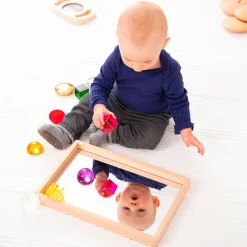 HOPTOYS 1er Éveil<Petit Plateau Miroir En Bois