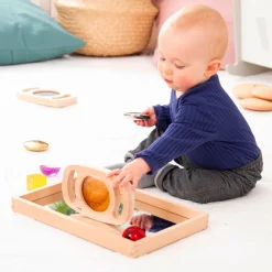 HOPTOYS 1er Éveil<Petit Plateau Miroir En Bois