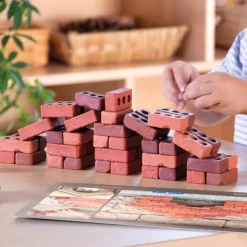 HOPTOYS Jeux De Construction*Petites Briques De Construction Naturelles