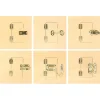 HOPTOYS Motricité Fine*Planches A Fermeture Par 6