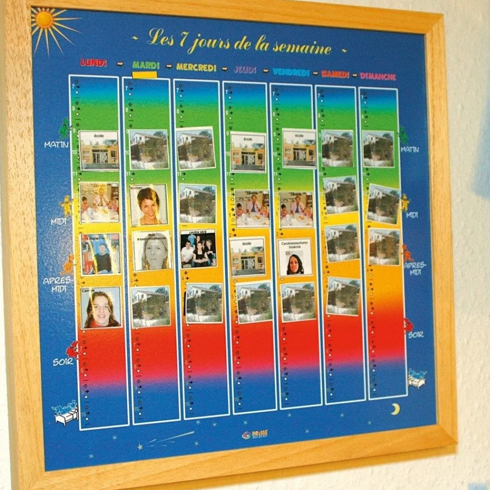 HOPTOYS Dyspraxie*Planning Semaine En Bois
