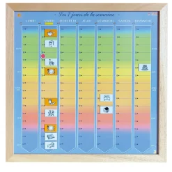 HOPTOYS Organisation Spatio-Temporelle<Planning Semaine En Bois