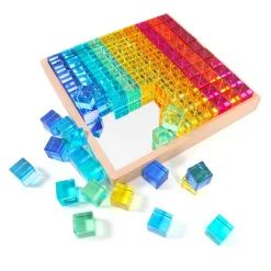 HOPTOYS Encourager La Coopération<Plateau Miroir 100 Gem Cubes