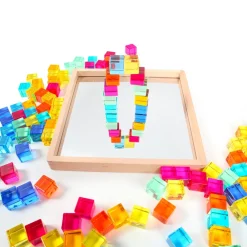 HOPTOYS Encourager La Coopération<Plateau Miroir 100 Gem Cubes