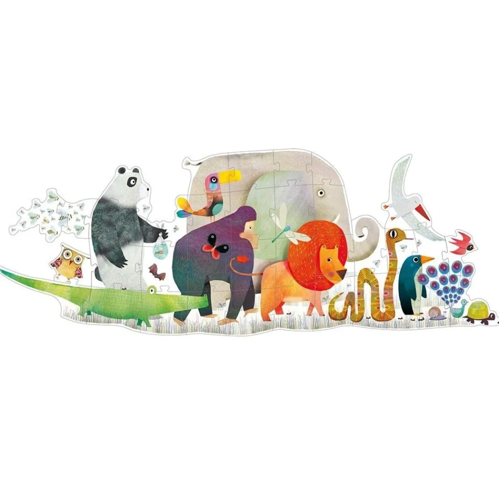 HOPTOYS Attention, Attention Divisee, Concentration<Puzzle Animaux Geant 36 Pieces