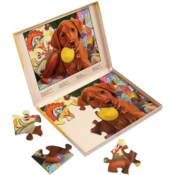 HOPTOYS Stimulation Motrice*Puzzle Ergonomique - Chiot - 13 Pieces