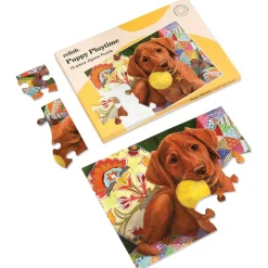 HOPTOYS Stimulation Motrice*Puzzle Ergonomique - Chiot - 13 Pieces
