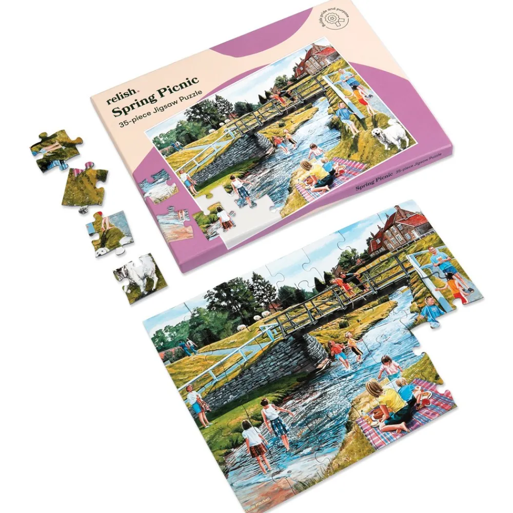 HOPTOYS Idees Cadeaux Pour Une Personne A Haut Potentiel*Puzzle Ergonomique Riviere - 35 Pieces