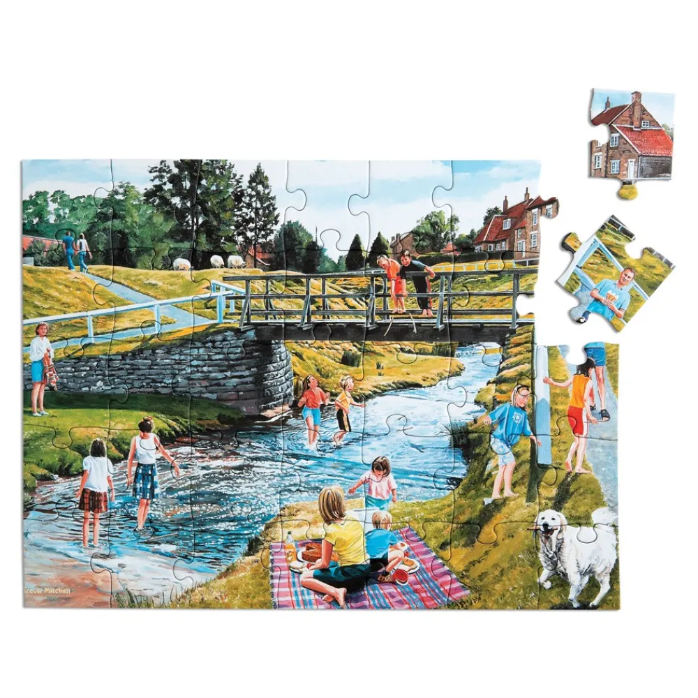 HOPTOYS Idees Cadeaux Pour Une Personne A Haut Potentiel*Puzzle Ergonomique Riviere - 35 Pieces