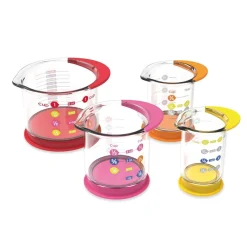 HOPTOYS Dyscalculie*Rainbow Fraction : Tasses A Mesurer - Liquide X 4