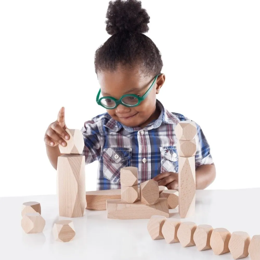 HOPTOYS Stimulation Cognitive*Rochers De Construction En Bois