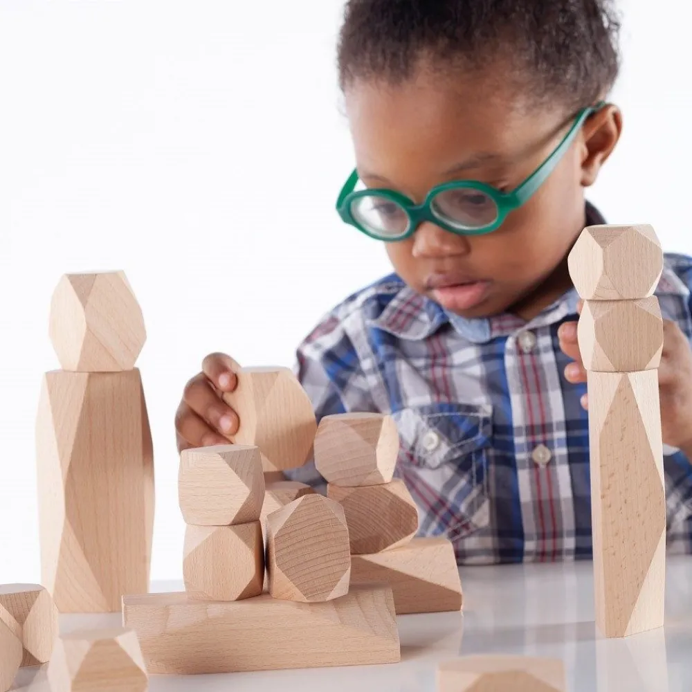 HOPTOYS Stimulation Cognitive*Rochers De Construction En Bois