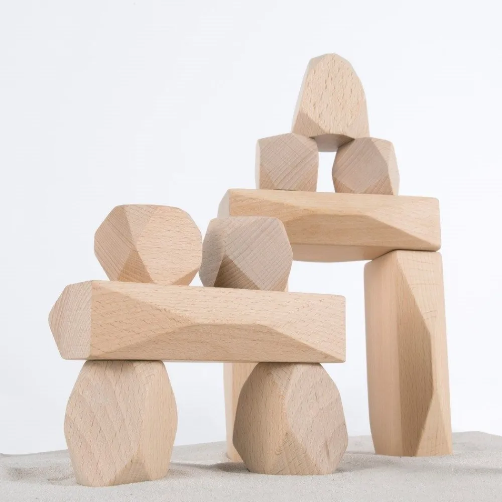 HOPTOYS Stimulation Cognitive*Rochers De Construction En Bois