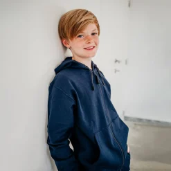 HOPTOYS Vêtements Besoins Spécifiques*Sweat A Capuche Zippe Enfant - Bleu