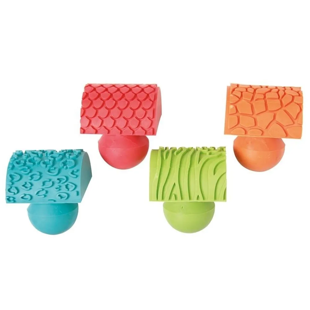 HOPTOYS Pâtes À Modeler Multisensorielles*Tampons Decors Animaux Par 4