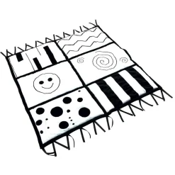 HOPTOYS Produits Lumineux Et Contrastes*Tapis Sensoriel Noir Et Blanc