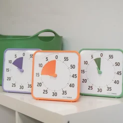 HOPTOYS Organisation Spatio-Temporelle<Time Timer Moyen - Set De Classe Couleurs Secondaires