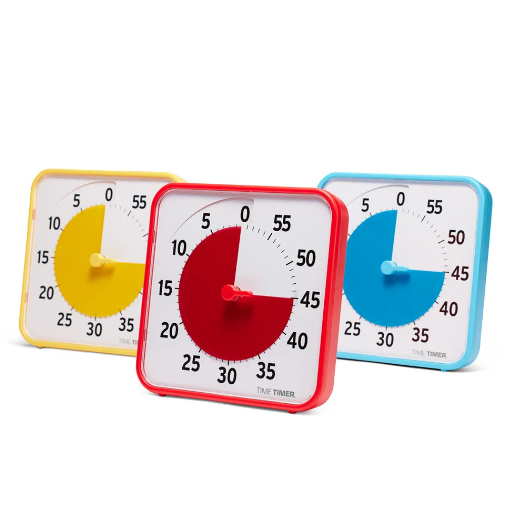 HOPTOYS Organisation Spatio-Temporelle<Time Timer Moyen - Set De Classe Couleurs Primaires