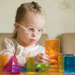 HOPTOYS Stimulation Tactile*Volumes Geometriques Transparents